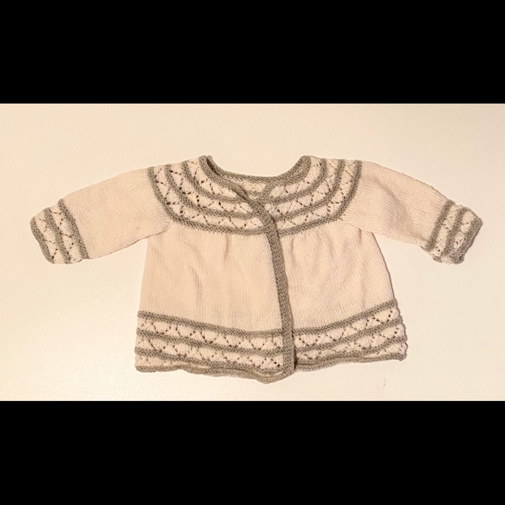 Baby girl custom knit sweater
